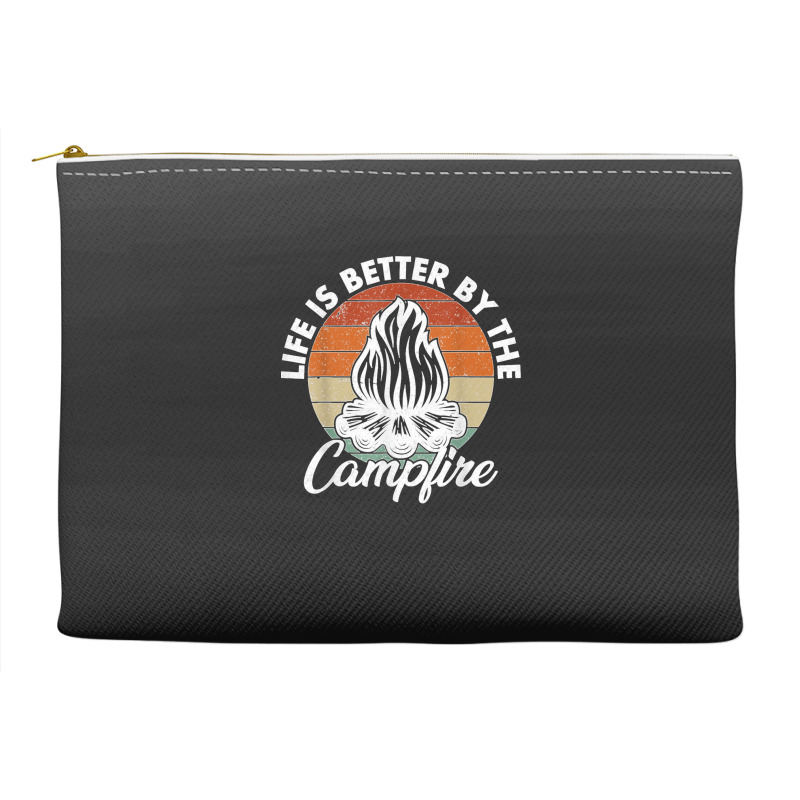 Life Is Better By The Campfire Vintage Retro Camping Accessory Pouches | Artistshot