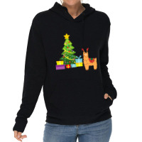 Fa La La La Llama Christmas Lights Snowflakes, Lightweight Hoodie | Artistshot