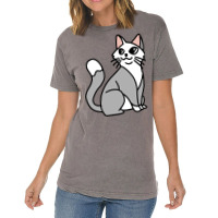 Female Cat Sitting Vintage T-shirt | Artistshot