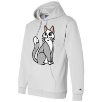 Female Cat Sitting Champion Hoodie | Artistshot