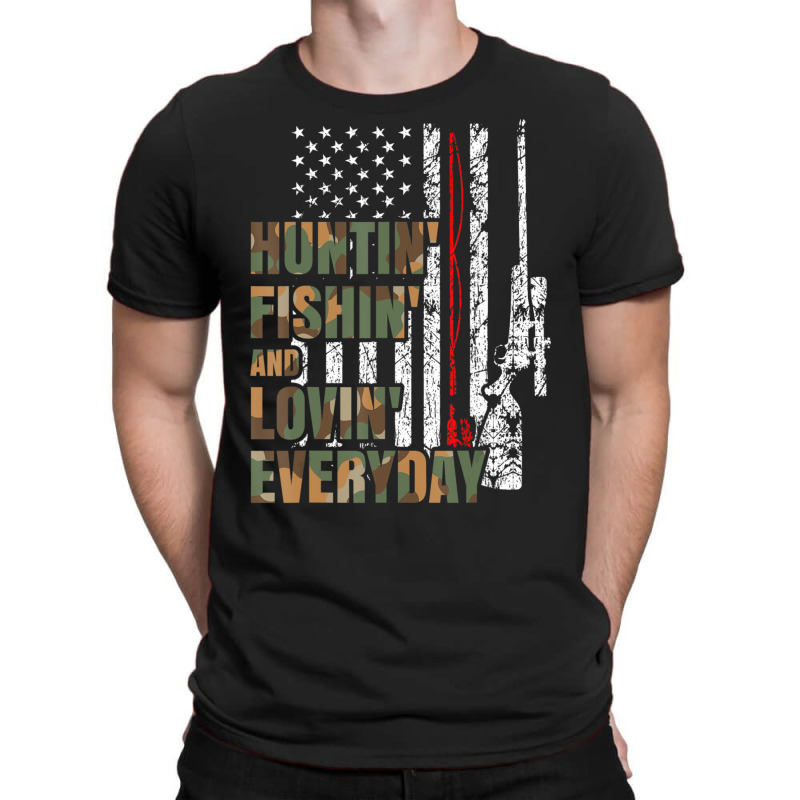 Hunting Fishing Loving Everyday American Deer Hunter Patriot T-shirt | Artistshot