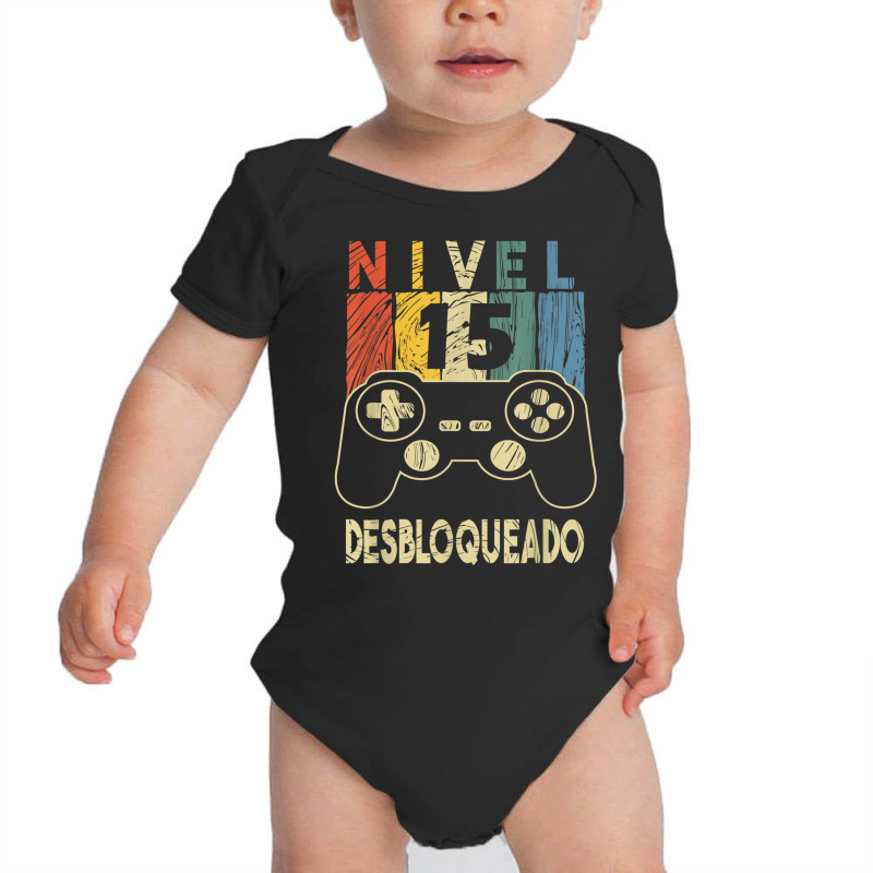 Nivel 15 Desbloqueado Gamer 15 Años T Shirt Baby Bodysuit by cm-arts | Artistshot