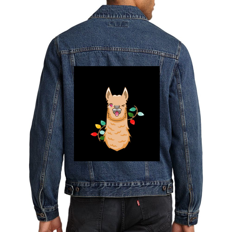 Fa La La La Llama Christmas Santa  Sleeveless Top Men Denim Jacket | Artistshot