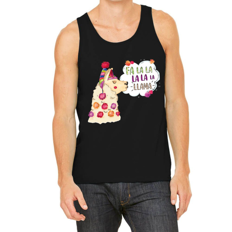 Fa La La La Llama Christmas Santa Tank Top | Artistshot