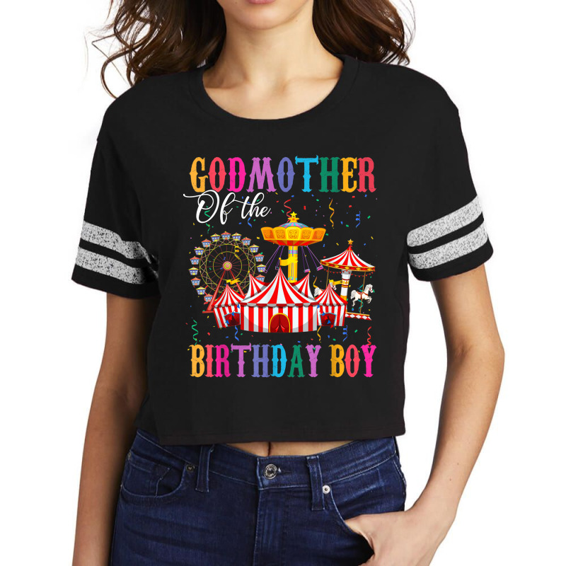 Godmother Of Birthday Boy Ringmaster Circus Birthday Party T Shirt Scorecard Crop Tee by cm-arts | Artistshot