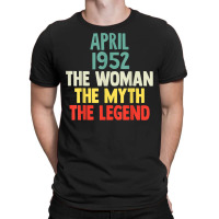 70 Years Old April 1952 Woman Myth Legend 70th Birthday T-shirt | Artistshot