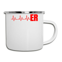 Emergency Medicine Emergency Room Nurse Er Heartbeat T Shirt Camper Cup | Artistshot