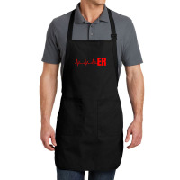 Emergency Medicine Emergency Room Nurse Er Heartbeat T Shirt Full-length Apron | Artistshot