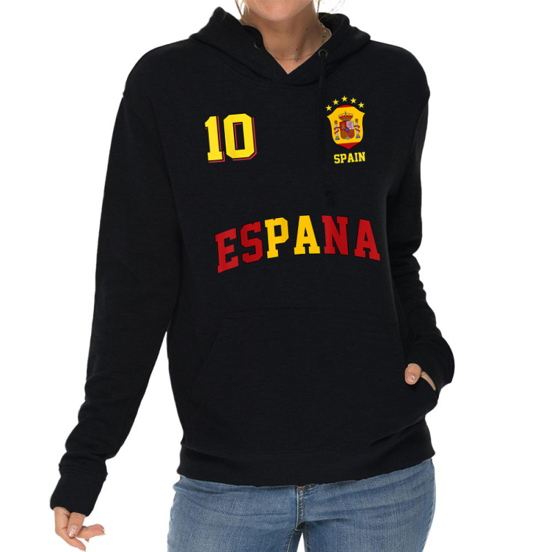 Funny Spain Soccer Jersey Espana Futbol Spanish Football Lightweight Hoodie | Artistshot