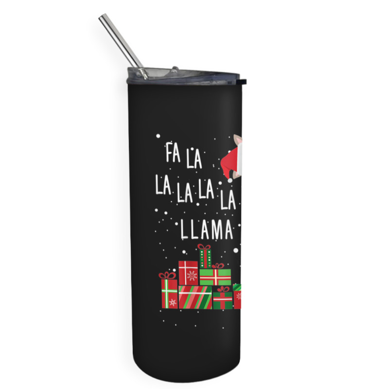 Gift Fa La La La Llama Christmas Lights Snowflakes Llama Christmas For Skinny Tumbler | Artistshot