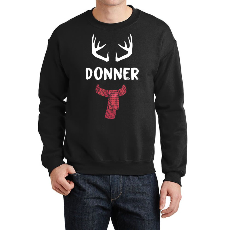 Donner Reindeer Christmas Matching Pjs Group Costume Gift Pullover Crewneck Sweatshirt | Artistshot