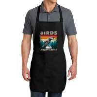 Funny Meme Birds Surveillance Truther Cctv Bird Aren't Real Pullover H Full-length Apron | Artistshot