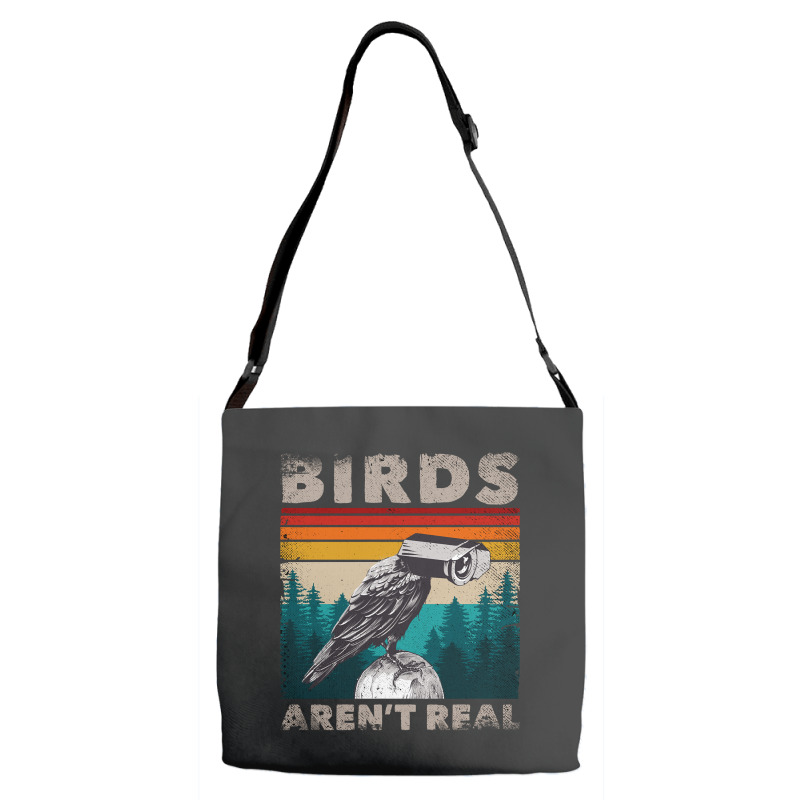 Funny Meme Birds Surveillance Truther Cctv Bird Aren't Real Pullover H Adjustable Strap Totes by cm-arts | Artistshot