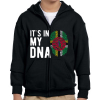 It's In My Dna Dominica Flag Dominican Youth Zipper Hoodie | Artistshot