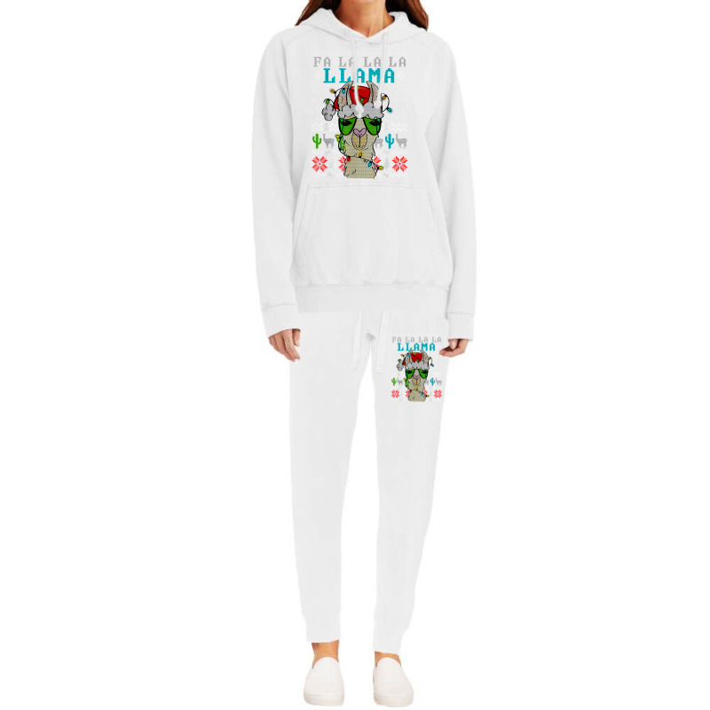 Fa La La La La Merry Christmas Funny Santa Llama Ugly T Shirt Hoodie & Jogger Set | Artistshot