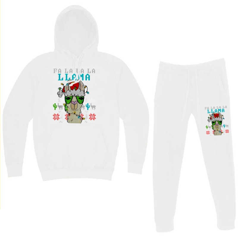 Fa La La La La Merry Christmas Funny Santa Llama Ugly T Shirt Hoodie & Jogger Set | Artistshot