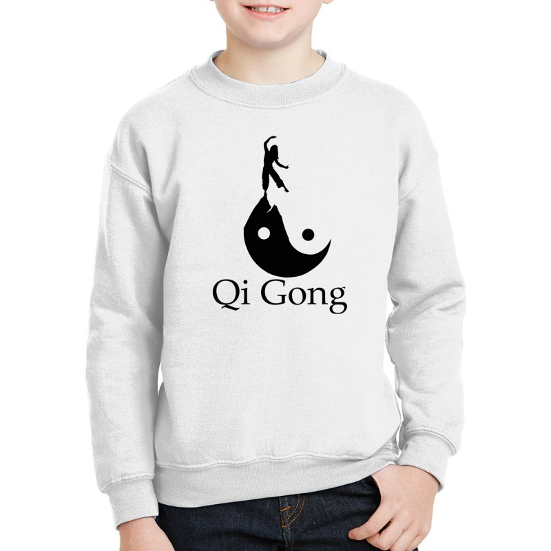 Black Silhouette Art Of Qigong Youth Sweatshirt by cm-arts | Artistshot