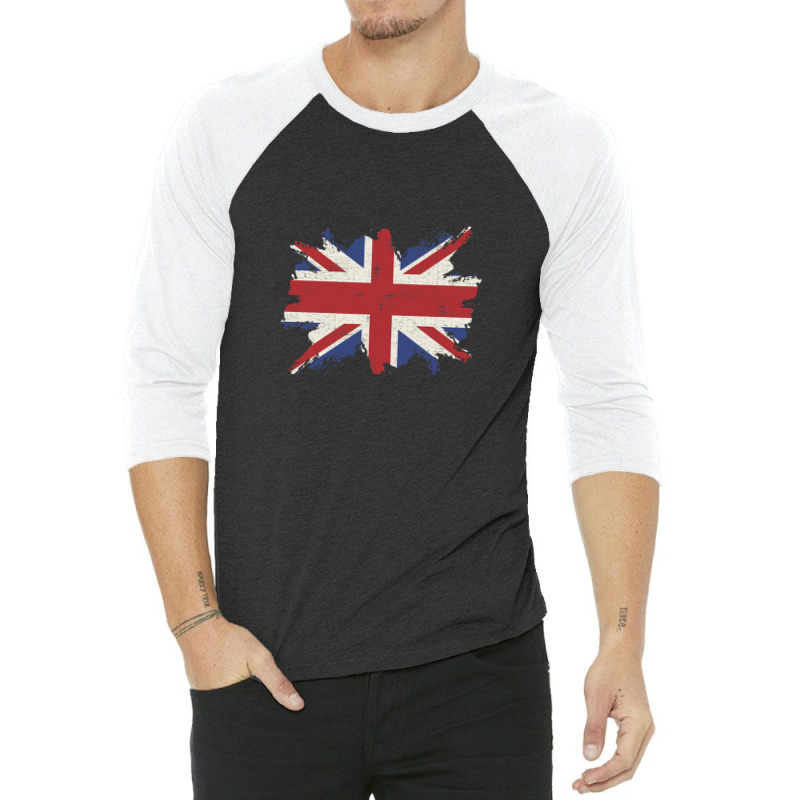 Great Britain Flag Vintage 3/4 Sleeve Shirt | Artistshot