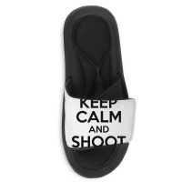 Keep Calm And Shoot Raw Slide Sandal | Artistshot