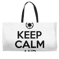 Keep Calm And Shoot Raw Weekender Totes | Artistshot