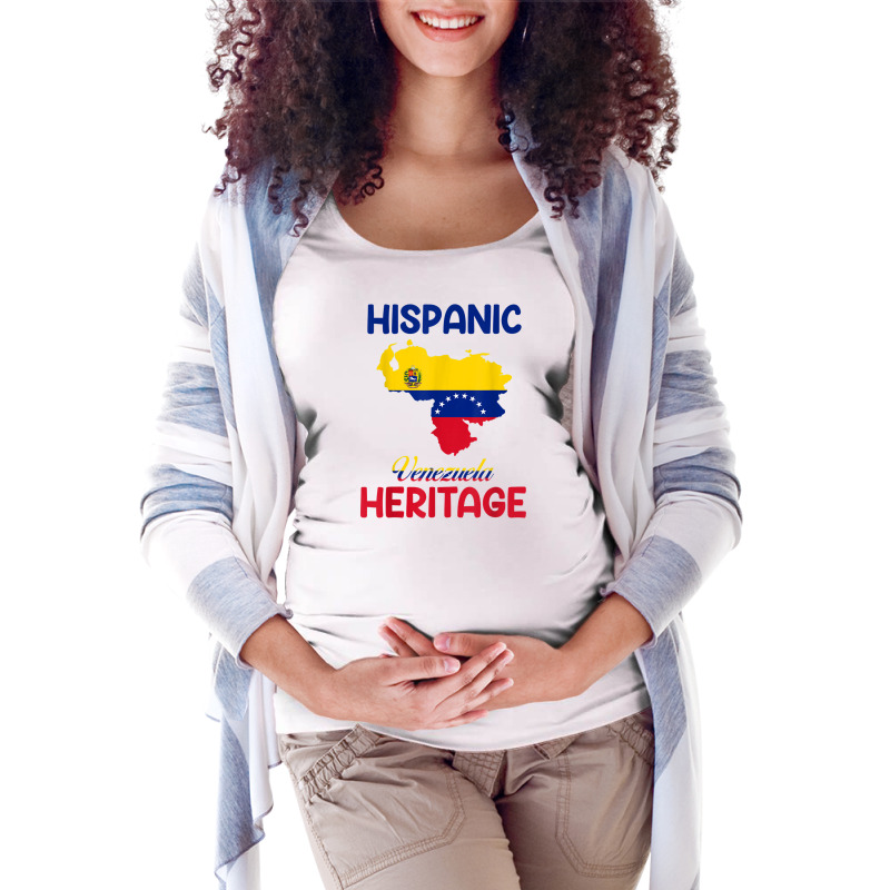 Venezuela Map Venezuela Flag Hispanic Heritage Latin Month T Shirt Maternity Scoop Neck T-shirt by cm-arts | Artistshot