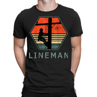 Lineman Retro Vintage Electrician T-shirt | Artistshot