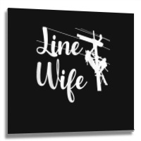 Lineman Wife Lineworker Electrician Girlfriends Metal Print Square | Artistshot