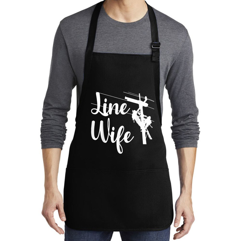 Lineman Wife Lineworker Electrician Girlfriends Medium-length Apron | Artistshot