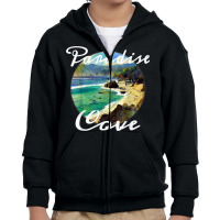 Paradise Cove California Beach Watercolour T Shirt Youth Zipper Hoodie | Artistshot