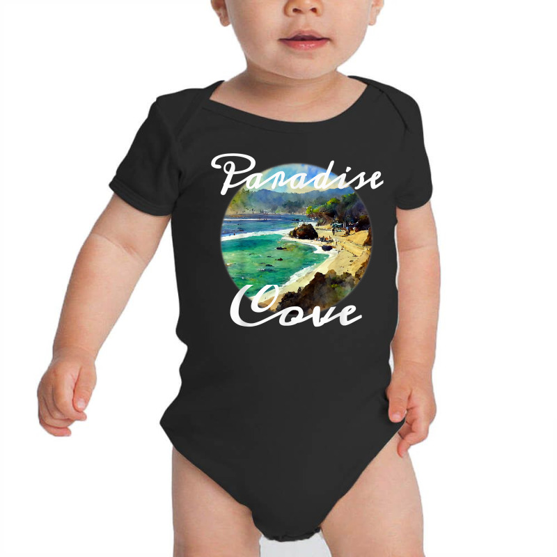 Paradise Cove California Beach Watercolour T Shirt Baby Bodysuit by cm-arts | Artistshot