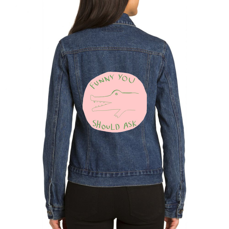 The Front Bottoms Inspired Alligator Ladies Denim Jacket by cm-arts | Artistshot