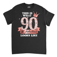 90 & Fabulous I Black Peach Party Group Candid Photo Outfit Classic T-shirt | Artistshot