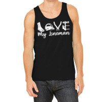 Lineworker Love My Lineman Wife Electrician Girlfriend Tank Top | Artistshot