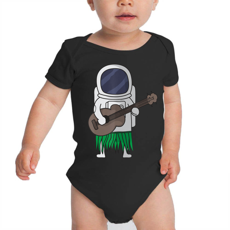 Astronaut Outer Space Ukulele Luau Cute Hawaii Baby Bodysuit | Artistshot