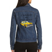 I Survived My Trip To Nyc Ladies Denim Jacket | Artistshot