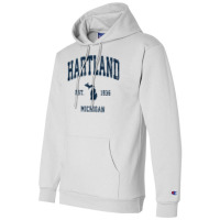 Hartland Michigan Mi Vintage Athletic Navy Sports Design Tank Top Champion Hoodie | Artistshot