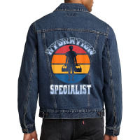 Hydration Specialist Team Manager Football Hydrated Waterboy Men Denim Jacket | Artistshot