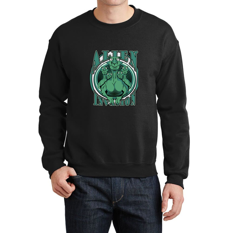 Alien Invasion Crewneck Sweatshirt by DustinNewman | Artistshot