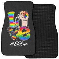 Love Er Life Nurse Lgbt Gay Pride Rainbow Flag Nursing Front Car Mat | Artistshot