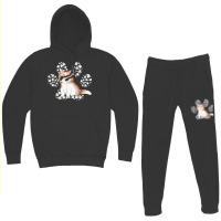 Halloween Siberian Brown Tuxedo Cat Ghosts Cat Paw T Shirt Hoodie & Jogger Set | Artistshot