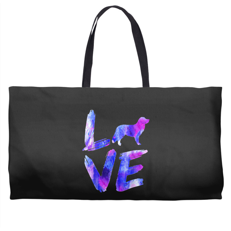 Love Nova Scotia Duck Tolling Retriever Toller Watercolor Bl Weekender Totes | Artistshot