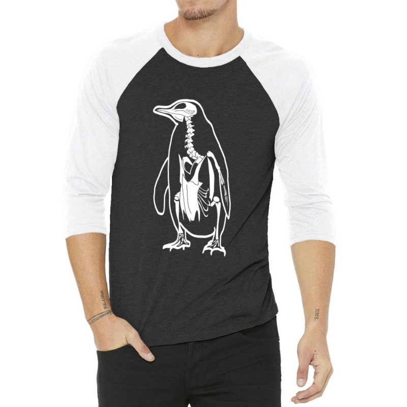 Penguin Skeleton Classic 3/4 Sleeve Shirt by Wrip1959 | Artistshot