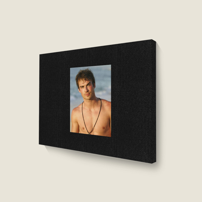 Ian Somerhalder Shirtless Landscape Canvas Print | Artistshot