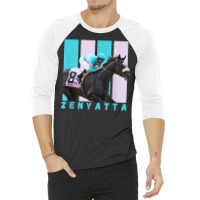 Zenyatta Horse, Thoroughbred, Santa Anita, Del Mar T Shirt 3/4 Sleeve Shirt | Artistshot