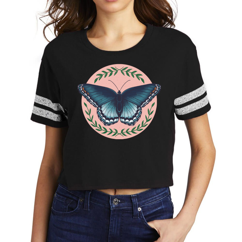 Butterfly Limenitis Arthemis Butterfly Illustration Scorecard Crop Tee by troglemother | Artistshot