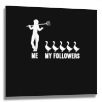 Me And My Followers Woman Ducks Duck Lover Metal Print Square | Artistshot