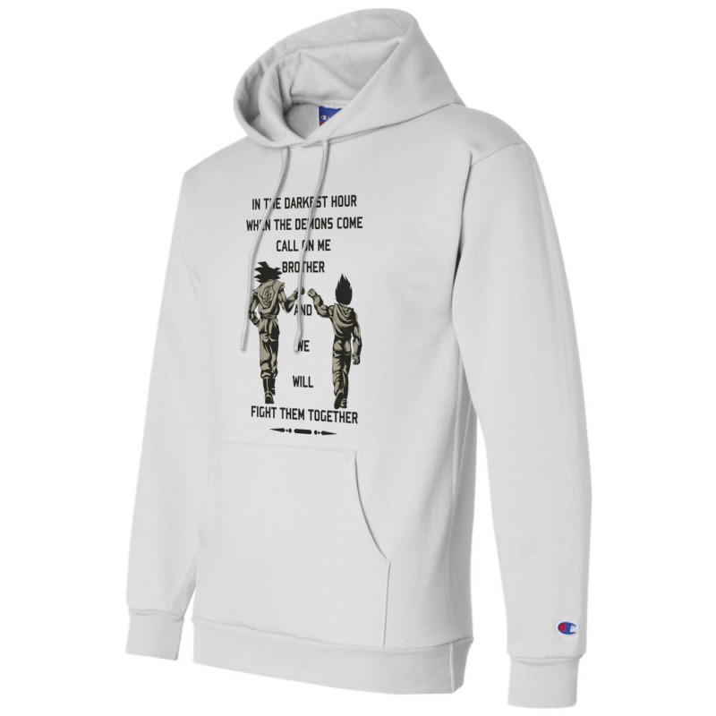 Vintage In The Darkest Hour When The Demons Come Call On Me Brother An Champion Hoodie by JacePatton | Artistshot