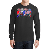 Mechanic Proud American Flag Fireworks Happy 4th Of July Long Sleeve Shirts | Artistshot