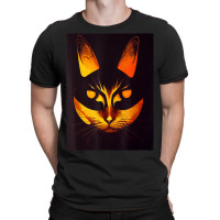 Halloween Cat   Scary Kitty   Creepy Halloween Party T-shirt | Artistshot