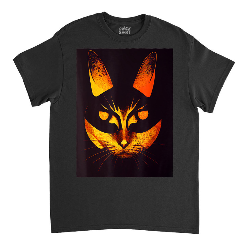 Halloween Cat   Scary Kitty   Creepy Halloween Party Classic T-shirt | Artistshot